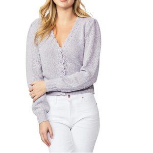 NWT Paige Joyce Scalloped Neckline Cardigan Sweater